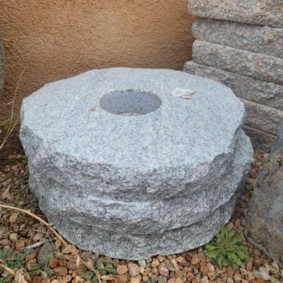 Round Stacked Fountain Pieces - Grey, 15 inch