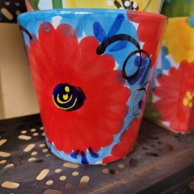 Lince Pot - Red Daisy
